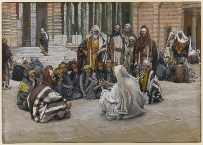 James Tissot - Jesus Speaks Near the Treasury, 1886 - 94